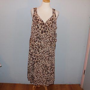 Jessica London Size 20 Faux Wrap Look Dress EUC